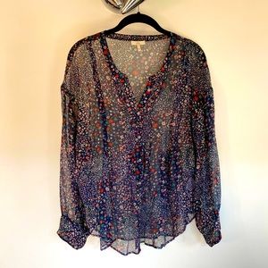 JOIE Floral Sheer Blouse